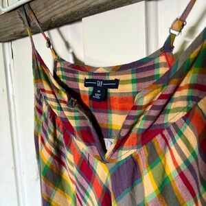 Vintage GAP colorful plaid picnic dress 🧺